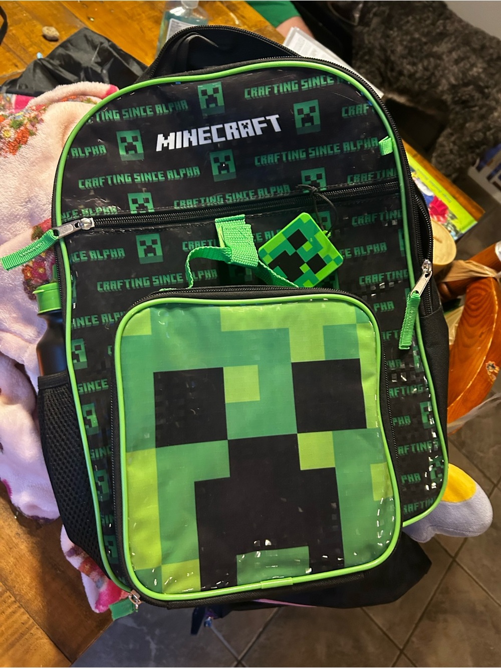 Bioworld Minecraft Green Creeper Kids Backpack